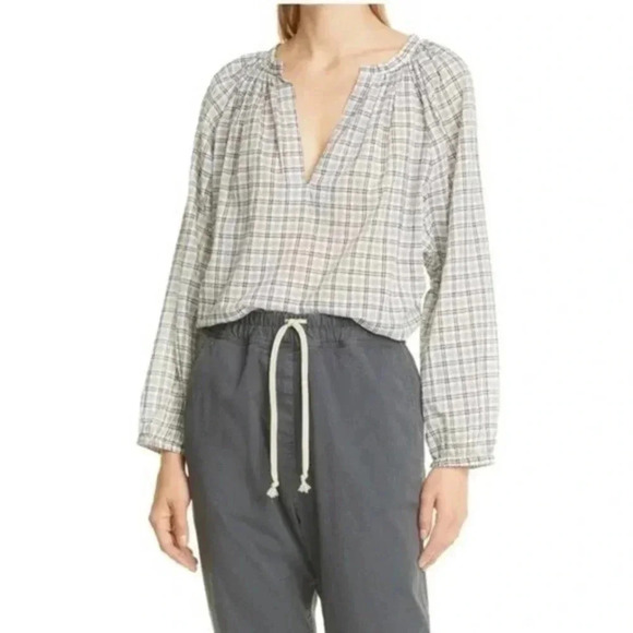 Nili Lotan Plaid Blouse NWOT B602 - Picture 2 of 8